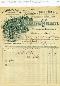 Dépt 86 - Poitiers - Très Belle Entête Manufacture de Produits Chimiques de 1898 - Picture 1 of 1