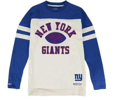 Mitchell & Ness 纽约巨人队秋千通行证长袖全新男式 X-SMALL 80 美元 — 第 1/2 张图片