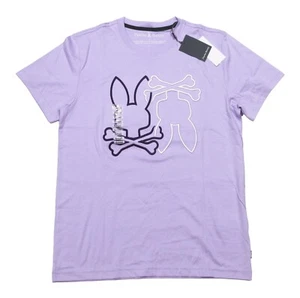 Psycho Bunny Men's Digital Lavender Winton Bunny Crew-Neck Short Sleeve T-Shirt - Picture 1 of 3