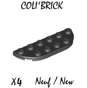 Lego 18980 - 4x Plate round corner 2x6 double - Noir / Black - lot kg NEW - Picture 1 of 1