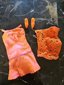 Barbie: ¡Traje completo DISCO DATER VINTAGE! Zapatos de vestir naranja - Imagen 1 de 12