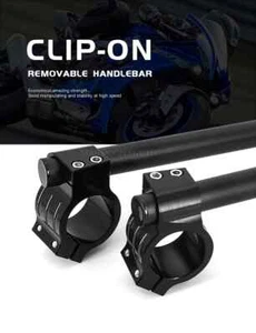 Clip Ons Fork Handlebar Clamp CNC Handle Bars Clip-on Tube Riser For YAMAHA - Picture 1 of 14
