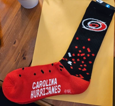 Carolina Hurricanes NHL Socks Go Team Men's Large size 10-13 - Image 1 of 3