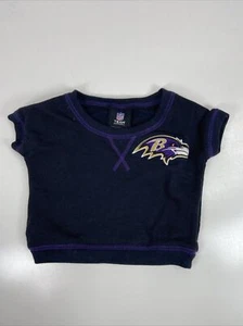 NFL Team Apparel Kids Short Sleeve Sweatshirt Size 12M Black Baltimore Ravens - Picture 1 of 4