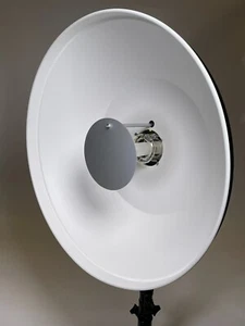 22" White High Output Beauty Dish Adapted for Paul C. Buff AlienBees - Picture 1 of 9