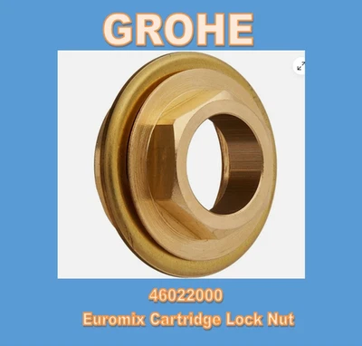 Tuerca de bloqueo de cartucho Grohe 46022000 Euromix - Pieza de latón genuino hecha en Alemania Foto 1 de 4