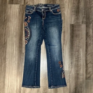 Vaccari Fiesta Southwestern bestickte Bootcut-Jeans - 29R - Bild 1 von 8