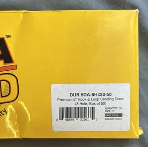 DURAGOLD DUR 5DA-8H320-50 Premium 5” Hook & Loop Sanding Discs 8 Hole, Box Of 5 - Picture 1 of 5