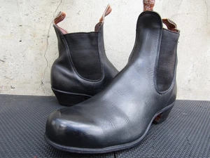 RM Williams Vintage Leather Cuban Bushman Black Chelsea Mens Sz- AU 8 G | US 9 - Picture 1 of 8