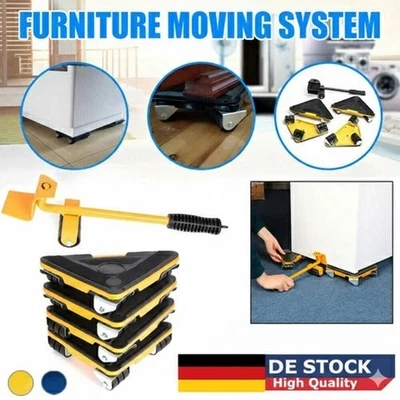 5 tlg Transportroller Set 300 kg Möbelheber Umzughelfer Möbelrollen Möbelrücker - Bild 1 von 4