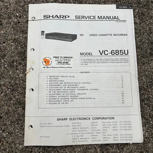 Manual de servicio Sharp VCR VC-685U #SY5J7VC-685U/ - Imagen 1 de 1