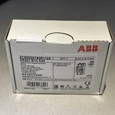 ABB FI-Schutzschalter B 2polig 10 A 0.03 A 230 V, 2CSR255180R1105 Neu orig. verp - Bild 1 von 4