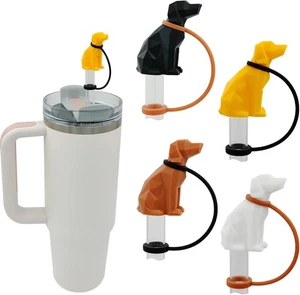 Stanley Tasse Strohhalm Deckel 4 Stück Silikon süß Weihnachtsgeschenk - Bild 1 von 4