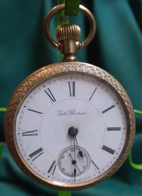 Antique Pocket Watch  Seth Thomas Keyston Watch Case  Rolled Gold - Image 1 of 4