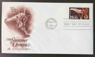 25 c Summer Olympics # 2380 1988 FDC Artcraft - Image 1 of 2