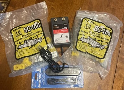 Kit de valla eléctrica de eslabones de cadena amarillo Fi-shock Sc-180 controlador Acc2 Zareba Foto 1 de 4