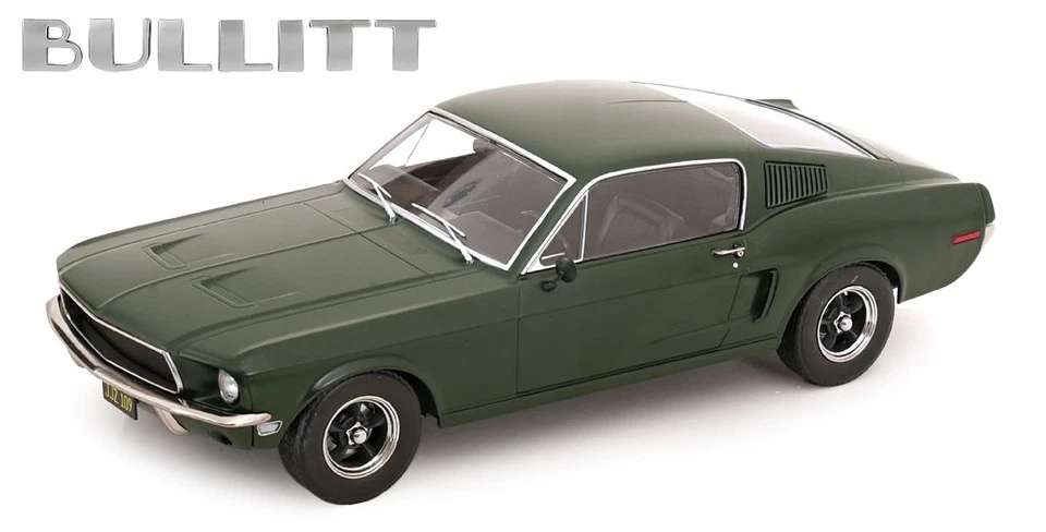 KK Scale 1:12 FORD MUSTANG GT FASTBACK “BULLITT” FLAT GREEN WITH OPENINGS - Image 1 of 4