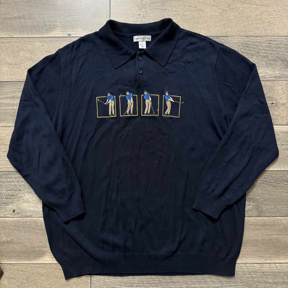 De Colección Cypress Links Golf Polo Camisa Ligera Suéter Bordado Para Hombres 3XLT XXXL Foto 1 de 4