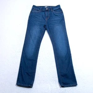 Old Navy Jeans Youth Boys Size 14 (27x27) Skinny Med Blue Wash Denim Adj Waist - Picture 1 of 12
