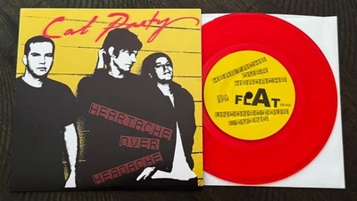 CAT PARTY - Heartache Over Headache 7" EP Red 2010 Wipers Greg Sage Joy Division Foto 1 de 4
