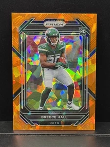 2022 Prizm Orange Cracked Ice Breece Hall #317 NY Jets RC - Picture 1 of 2