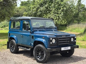 2000 LAND ROVER DEFENDER 90 2.5 TD5 Station Wagon Blue 104,000 Miles 6 Seater - Picture 1 of 17