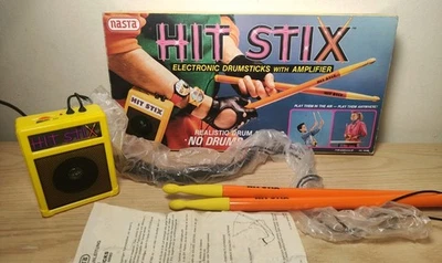 1988 Nasta Hit Stix elektronische Drumsticks mit Verstärker Top Zustand verpackt - Bild 1 von 4