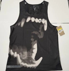 Nike Men’s Dri-Fit ADV Run Division Techknit Tank Black Size Small Dx0845-010 - Picture 1 of 5