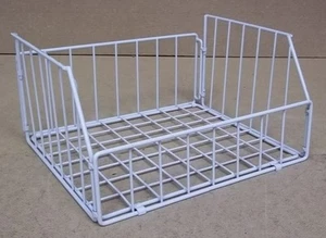 Drahteimer faltbar 12 Zoll x 11 Zoll x 5 Zoll weiß industrielle Stärke - Bild 1 von 4