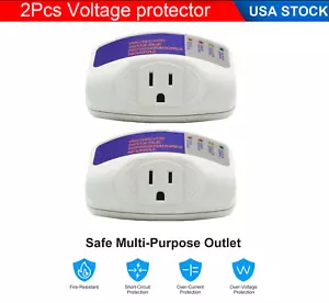 2 Pack US Voltage Protector Surge Home Refrigerator Power Outlets Socket 120V - Picture 1 of 19