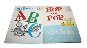 VTG Dr. Seuss Book Club Edition Lot Of 2 Hop On Pop ABC 1963 HC Nice Condition - Picture 1 of 7