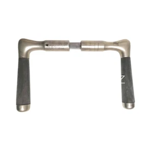 Türklinken antik 1920er Art Deco Messing Horn Türdrücker alt 9er Vk - Bild 1 von 2