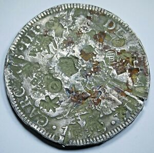 New Listing1700's Chopmarks Spanish Mexico 8 Reales Antique Old Colonial Silver Dollar Coin