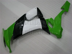 Green Black White Left Side Fairing Fit for 08-2010 Ninja ZX-10R ABS Plastic aA - Imagen 1 de 1