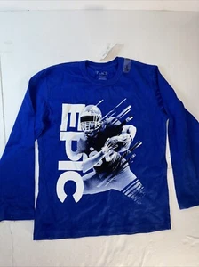 THE CHILDRENS PLACE BOYS FOOTBALL BLUE LONG SLEEVE SHIRT SIZE SMALL 5/6 NEW NWT - Picture 1 of 6