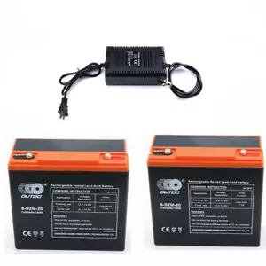 2pc 24ah 6-DZM-20 Battery 12V For Electric Bike Mobility Wheelchair ATV Go kart - Picture 1 of 6