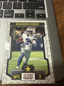 2023 Panini Score #3 Brandin Cooks Scorecard Dallas Cowboys WR #3