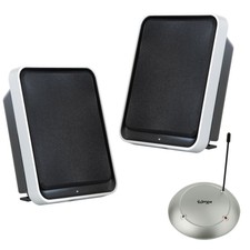 Funk Lautsprecher Stereo 2x50Watt BASSBOOST 100m UHF Plug&Play wireless Boxen