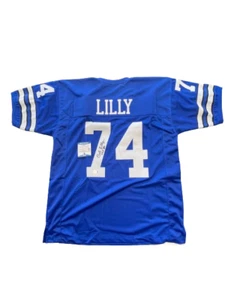Bob Lilly "HOF 80" Autographed Custom Dallas Cowboys Jersey Beckett Authentic - Picture 1 of 5