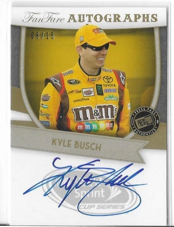 2012 Press Pass Fanfare KYLE BUSCH AUTOGRAPH AUTO 8/15 - Image 1 of 1