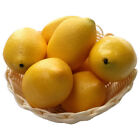 (Yellow)Fake Fruit Set Simulation Lemon 10 Pieces Realistic For Kitchen For