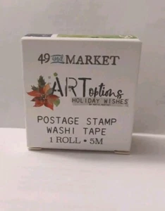 ARToptions 49 And Market Holiday Wishes Postage Stamp Washi Tape Roll NIP - Picture 1 of 6