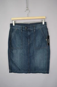 Diesel Blue Denim Cotton/Linen Skirt Size W27 NWT - Picture 1 of 15