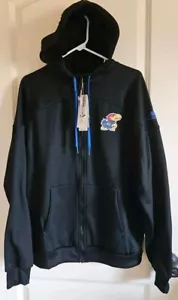 Adidas Kansas Jayhawks KU Felpa con Cappuccio Full Zip Nera Aeroready NCAA Uomo Taglia Media - Foto 1 di 12
