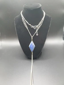 Nakamol Halskette mit Anhänger blauer Lapislazuli mit Tasse. Doppelstrang. 29 zoll - Bild 1 von 11