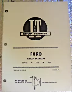 1979 I&T Shop Service Manual for Ford Tractor Series1000 1600 FREE SHIPPING - Picture 1 of 5