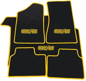 Velour floor mats for Opel Manta B 1975-1988 Kit incl. trunk carpet yellow GT/E - Picture 1 of 2