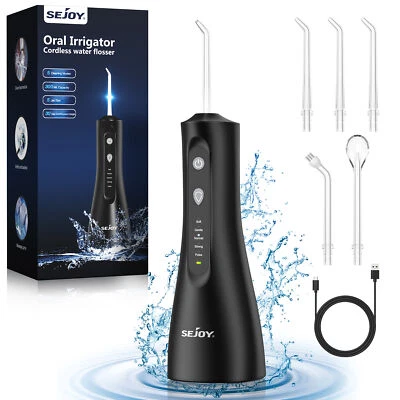 SEJOY Munddusche Kabellos Wasser Flosser Zahnreinigung Oral Irrigator Mit 5 Modi