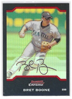 Bret Boone 2004 Bowman Chrome Refractors Card# 140 - Image 1 of 4