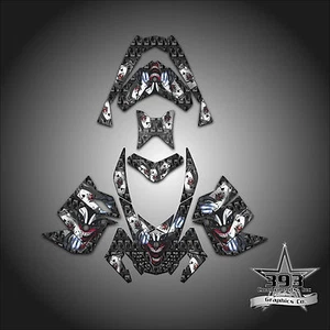 SKI-DOO REV XP SNOWMOBILE SLED GRAPHICS DECAL WRAP STICKER KIT EVIL JOKER BLACK - Picture 1 of 1